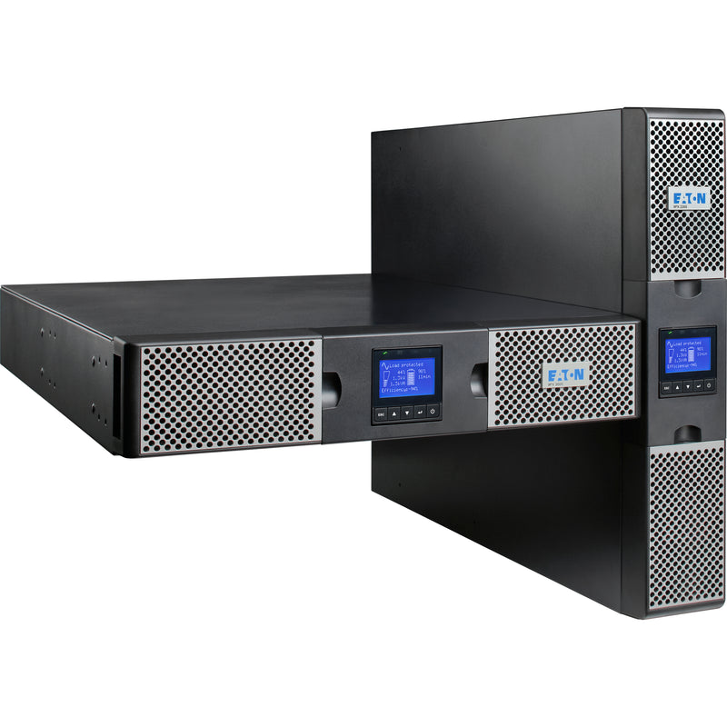 Multiple mounting positions of Eaton 9PX UPS showing rack and tower configurations