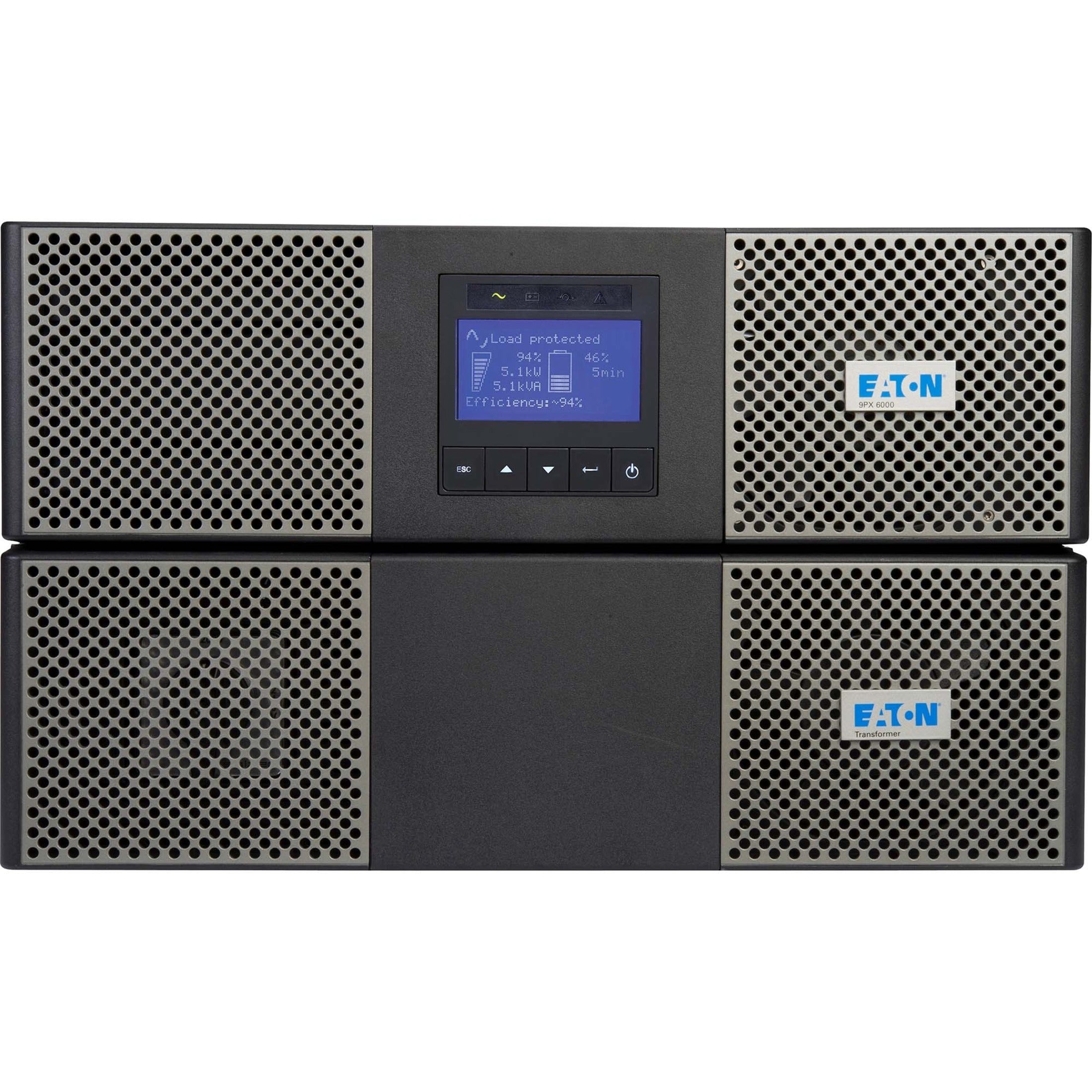 Eaton 9PX3K3UNTF5 9PX 3000VA Rack/tower UPS 3000W 7 Minut Backup Sølv/Sort