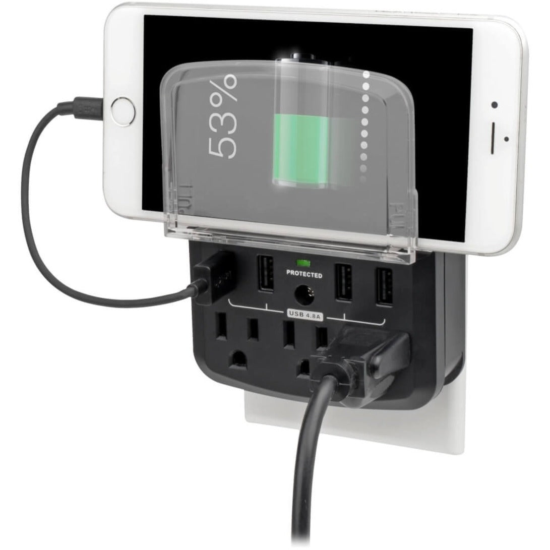 Tripp Lite SK34USBB Protect It! 3-Outlet Surge Suppressor/Protector, 540 Joules, 4 x USB