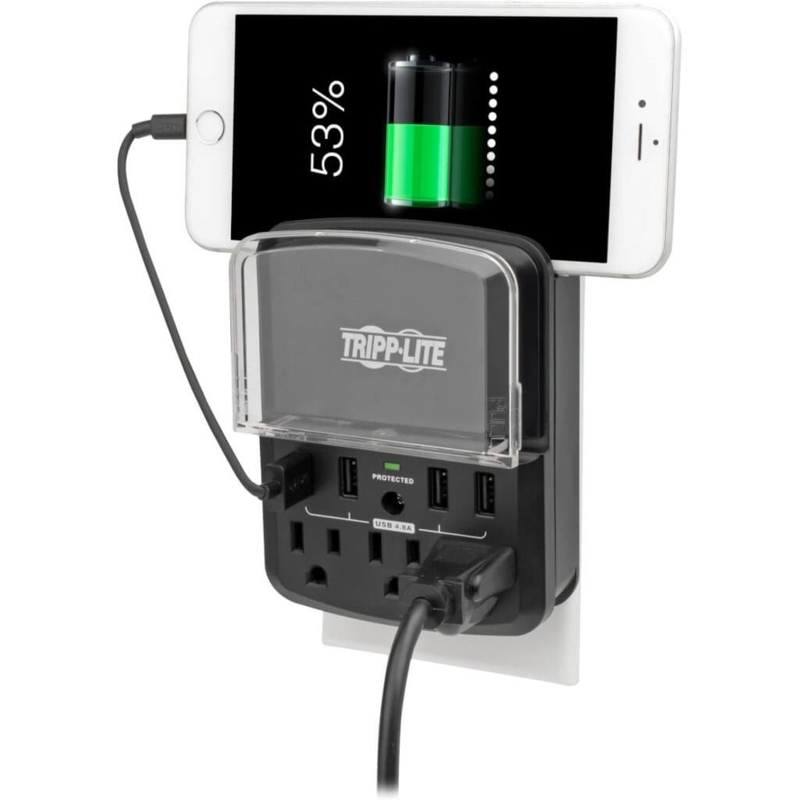 Tripp Lite SK34USBB Protect It! 3-Outlet Surge Suppressor/Protector, 540 Joules, 4 x USB