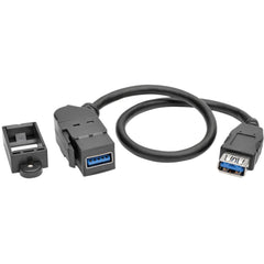 Tripp Lite U325-001-KPA-BK Cavo di Trasferimento Dati USB Connettore Angolato Nero