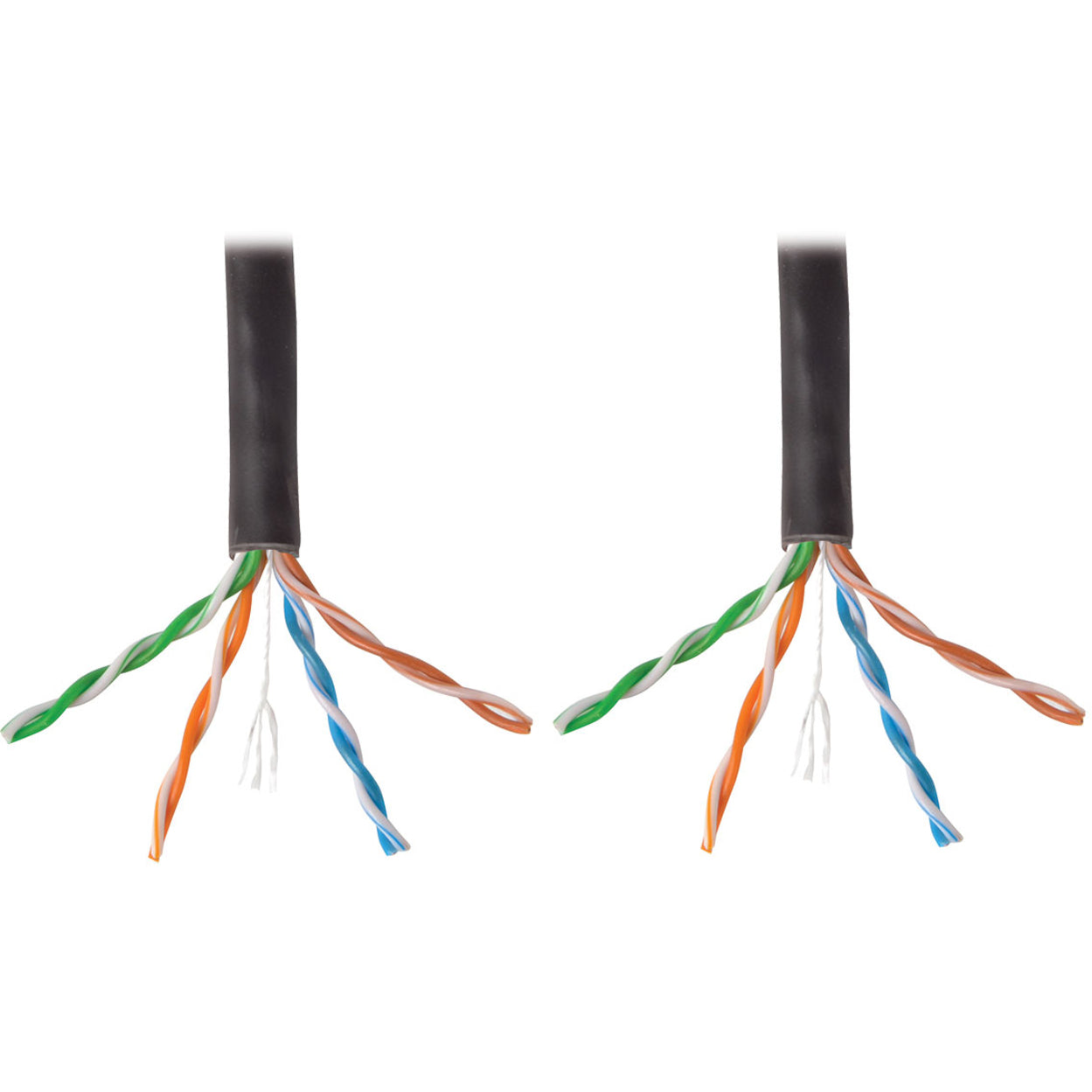 Tripp Lite N222-01K-BK Cat6 Gigabit Bulk Solid-Core PVC Cable, Black, 1000 ft