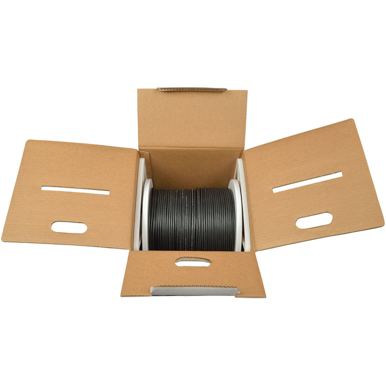 Tripp Lite N222-01K-BK Cat6 Gigabit Bulk Solid-Core PVC Cable, Black, 1000 ft