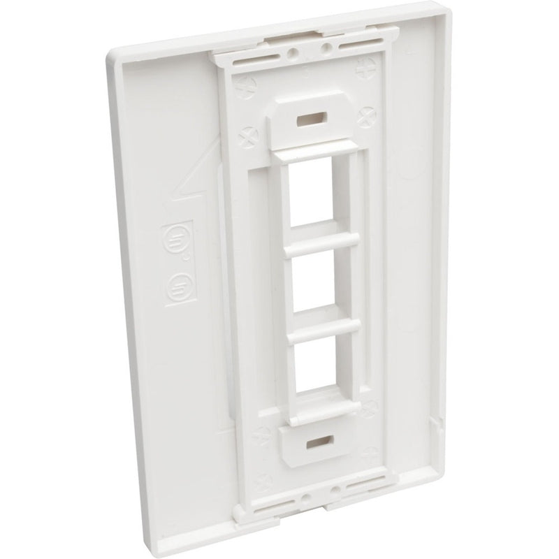 Rear view of wallplate showing internal structure and mounting features