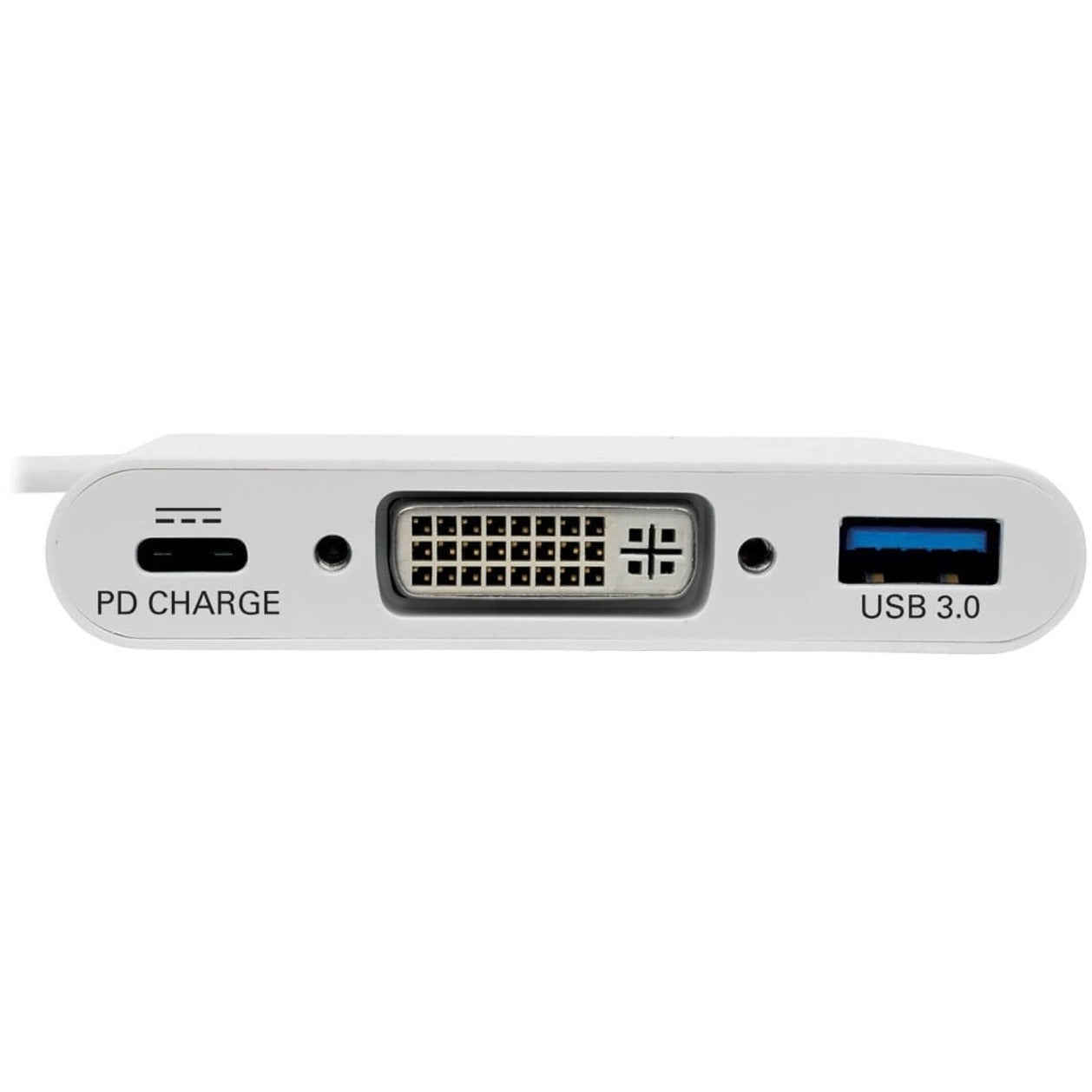 Tripp Lite U444-06N-DU-C USB-C to DVI-adapter USB-A hub og opladningsporte.