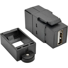 Tripp Lite U060-000-KP-BK USB 2.0 Acoplador Todo-en-Uno Keystone/Montaje en Panel (F/F) Negro