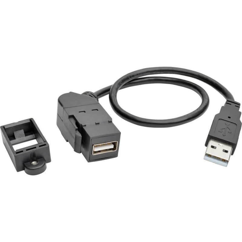 Tripp Lite USB extension cable with detachable keystone mount and USB Type-A connections