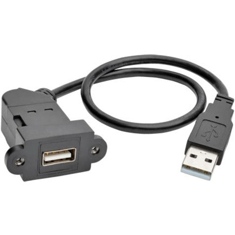 Side view of Tripp Lite USB extension cable showing angled connector design