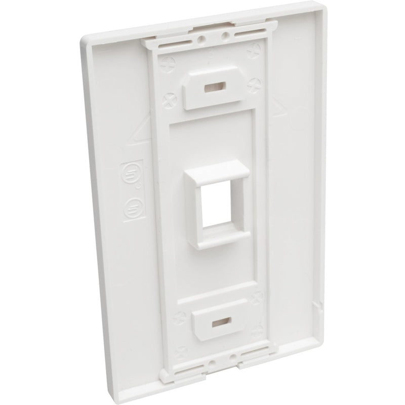 Back view of wallplate showing mounting brackets and internal structure