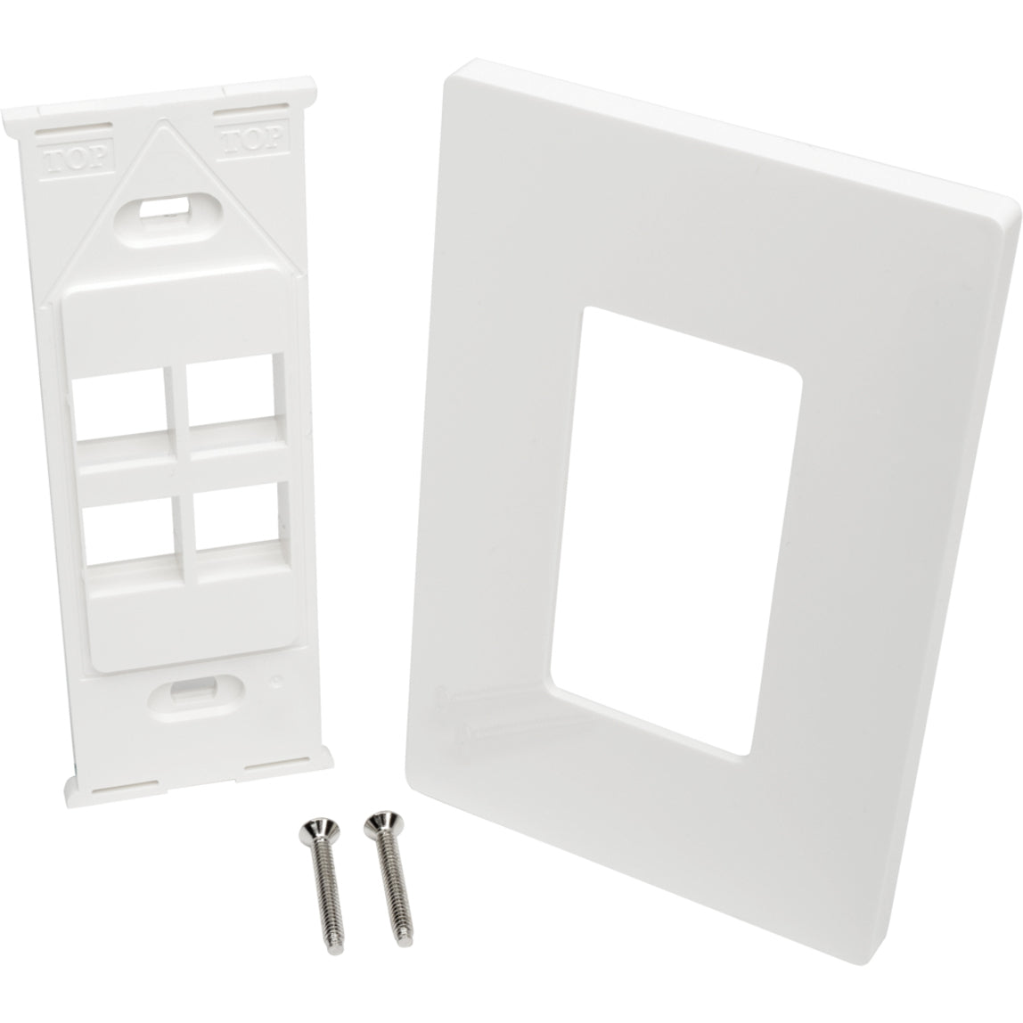 Tripp Lite N080-104 4-Port Single-Gang Universal Keystone Wallplate Weiß