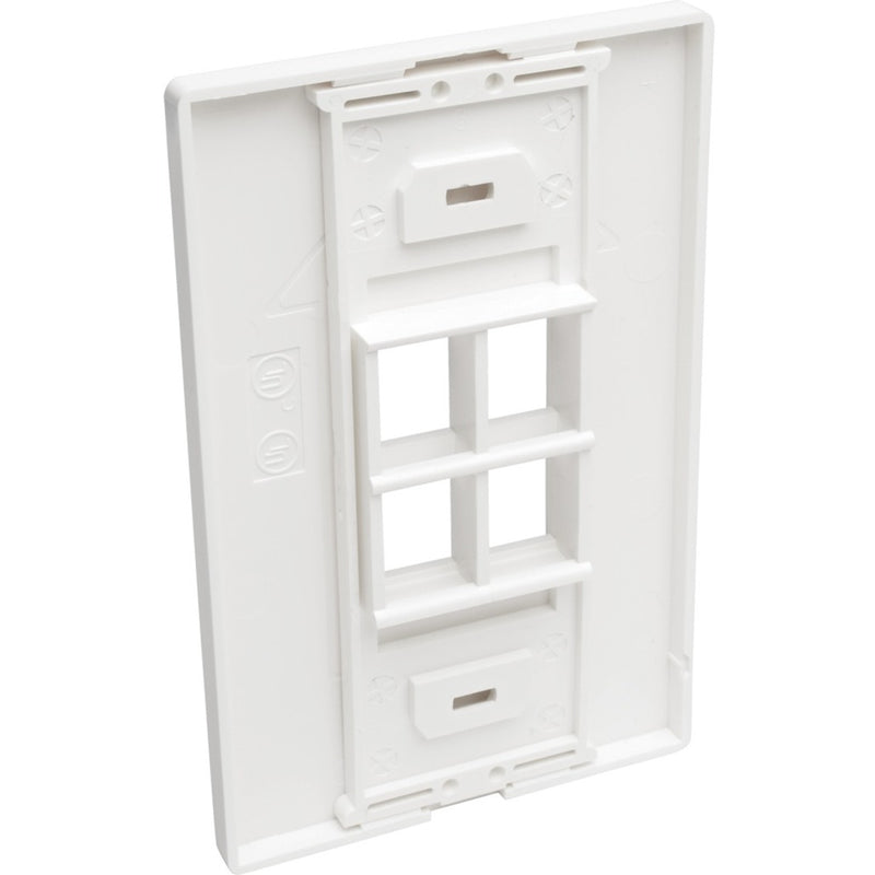 Rear view of wallplate showing mounting brackets and internal structure