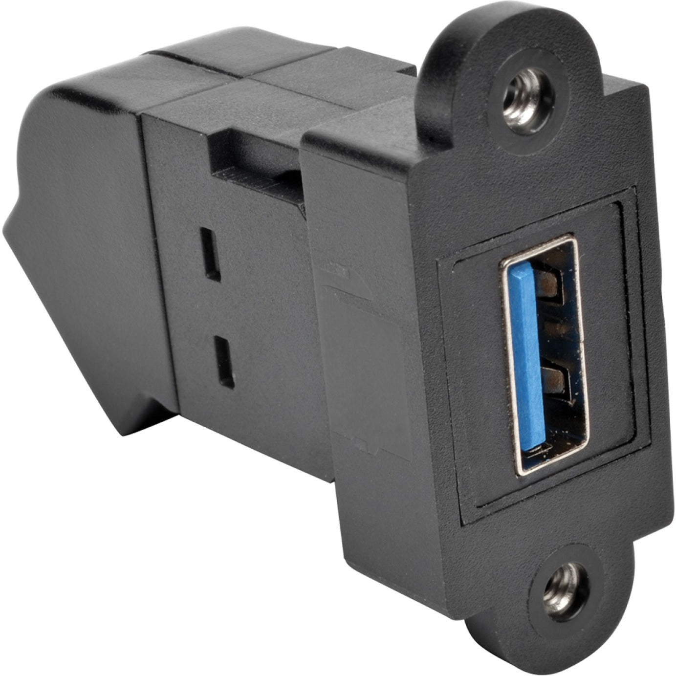 Tripp Lite U325-000-KPA-BK USB 3.0 全合一凯斯通/面板安装角度连接器（F/F），黑色 Tripp Lite