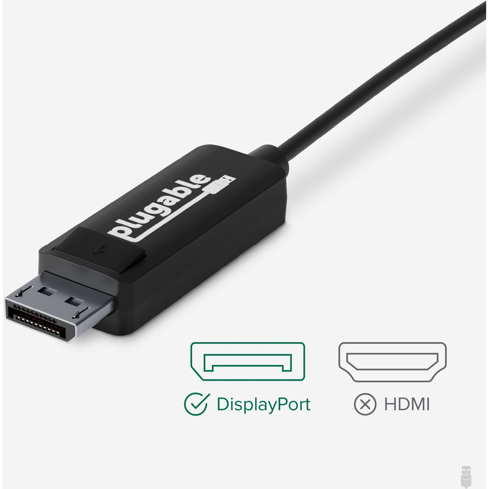 플러거블 USBC-DP USB-C to DisplayPort 어댑터 케이블 6 ft - 연결이 용이합니다