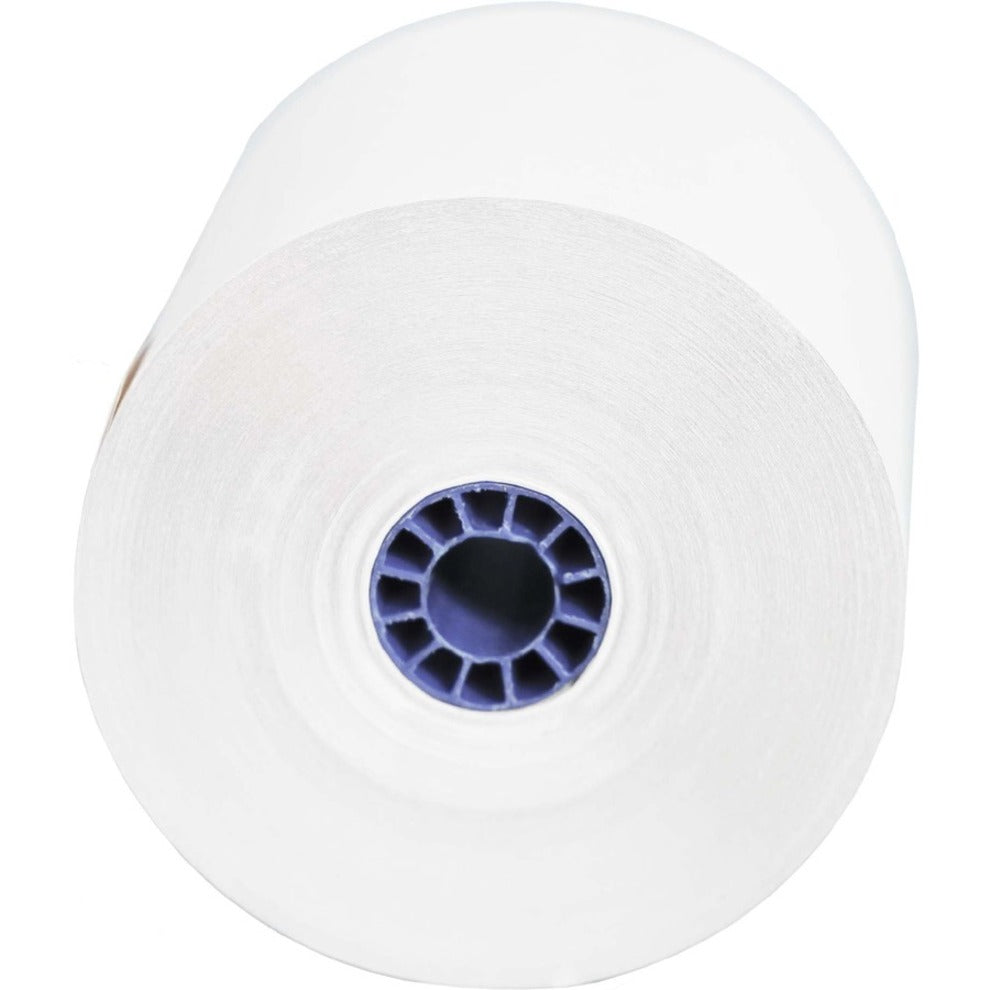 Close-up view of Star Micronics receipt paper roll showing white paper surface and distinctive blue core design-alternate-image1