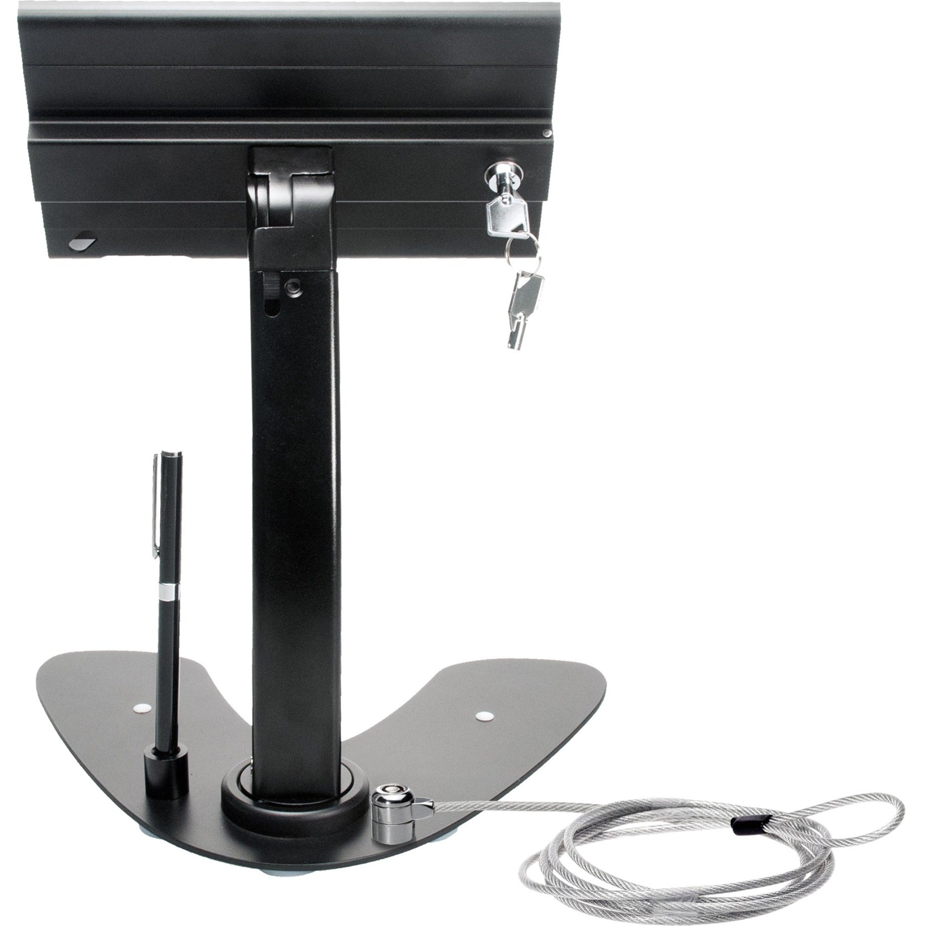 CTA Digital PAD-ASKMB Dual Security Kiosk Stand with Locking Case and Cable for iPad mini, Black - Desk Mount