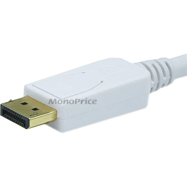 Monoprice 6015 6ft 28AWG DisplayPort to DVI Cable, White - High-Quality A/V Cable for Monitors, HDTVs, and Computers