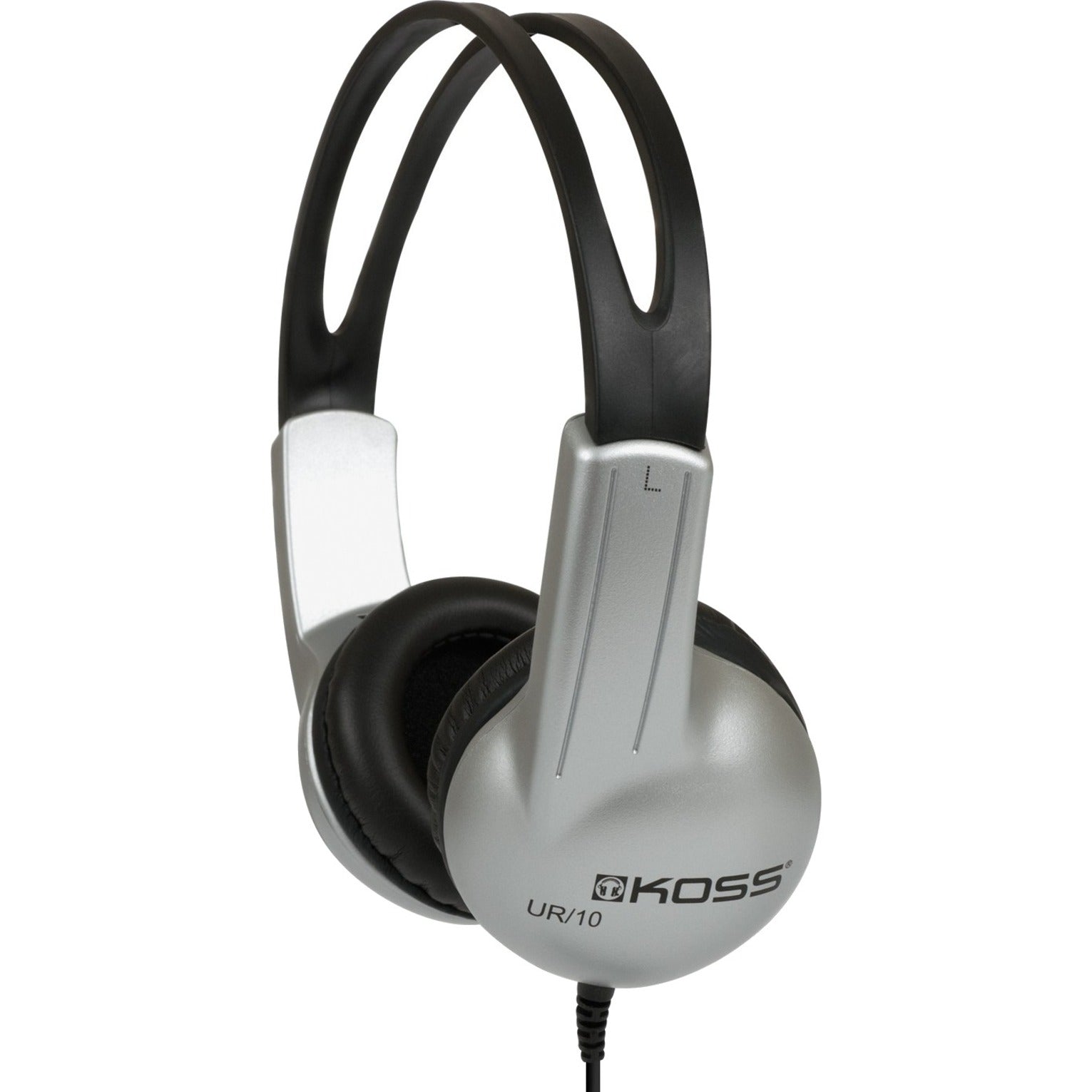 Koss UR10 HB Headphone, Over-the-head Binaural Stereo Headphones, 32 Ohm Impedance, 4 ft Cable Length