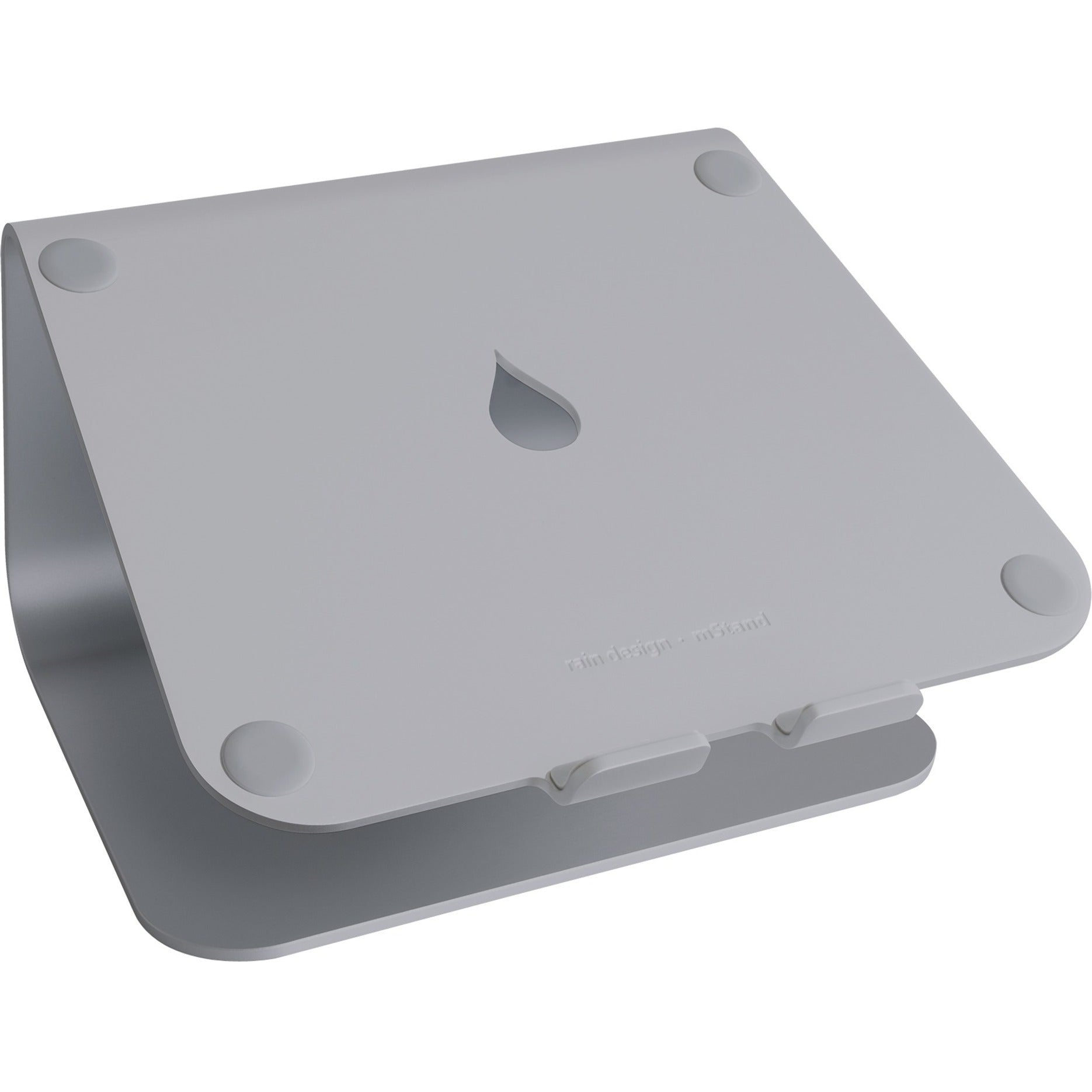 Pioggia Design 10072 mStand Supporto per Laptop - Grigio Spazio Ergonomico Robusto Inclinazione Ventilato Gestione dei Cavi