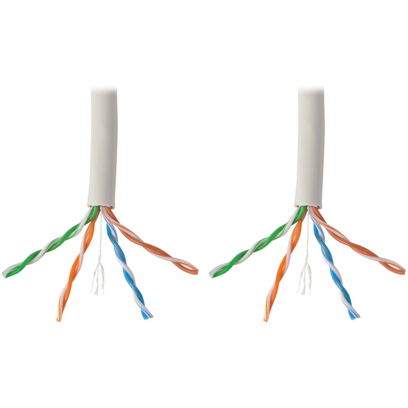 Close-up of Cat6 cable internal wire pairs showing color coding and construction