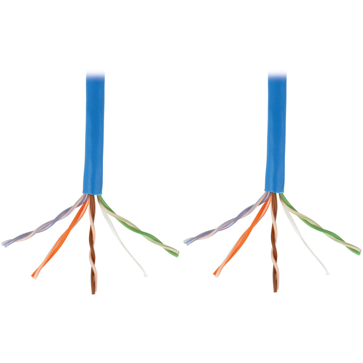 Tripp Lite N024-01K-BL Cat5e 350 MHz Bulk Solid-Core Plenum-Rated PVC Cable, Blue, 1000 ft
