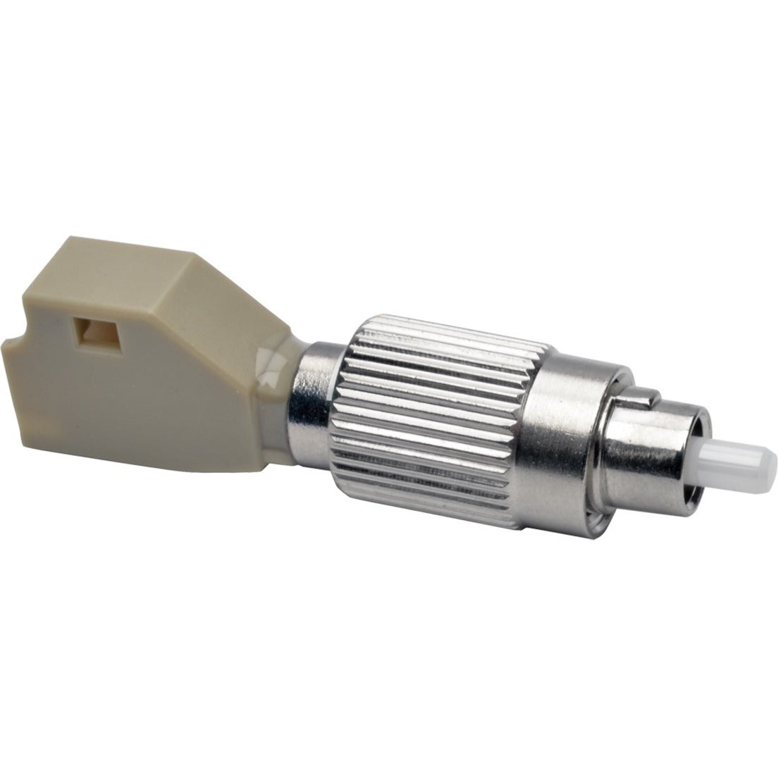 Adaptador Tripp Lite T020-001-LC50 FC a LC 50/125 para probador de cable de fibra óptica multifuncional (M/F) plateado beige