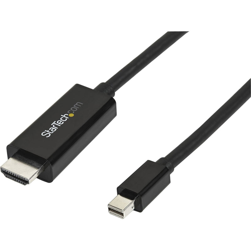 StarTech.com Mini DisplayPort to HDMI adapter cable showing both connector ends with black cable