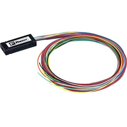 Panduit FO12CB fiber optic cable with color-coded strands and connector assembly-alternate-image1