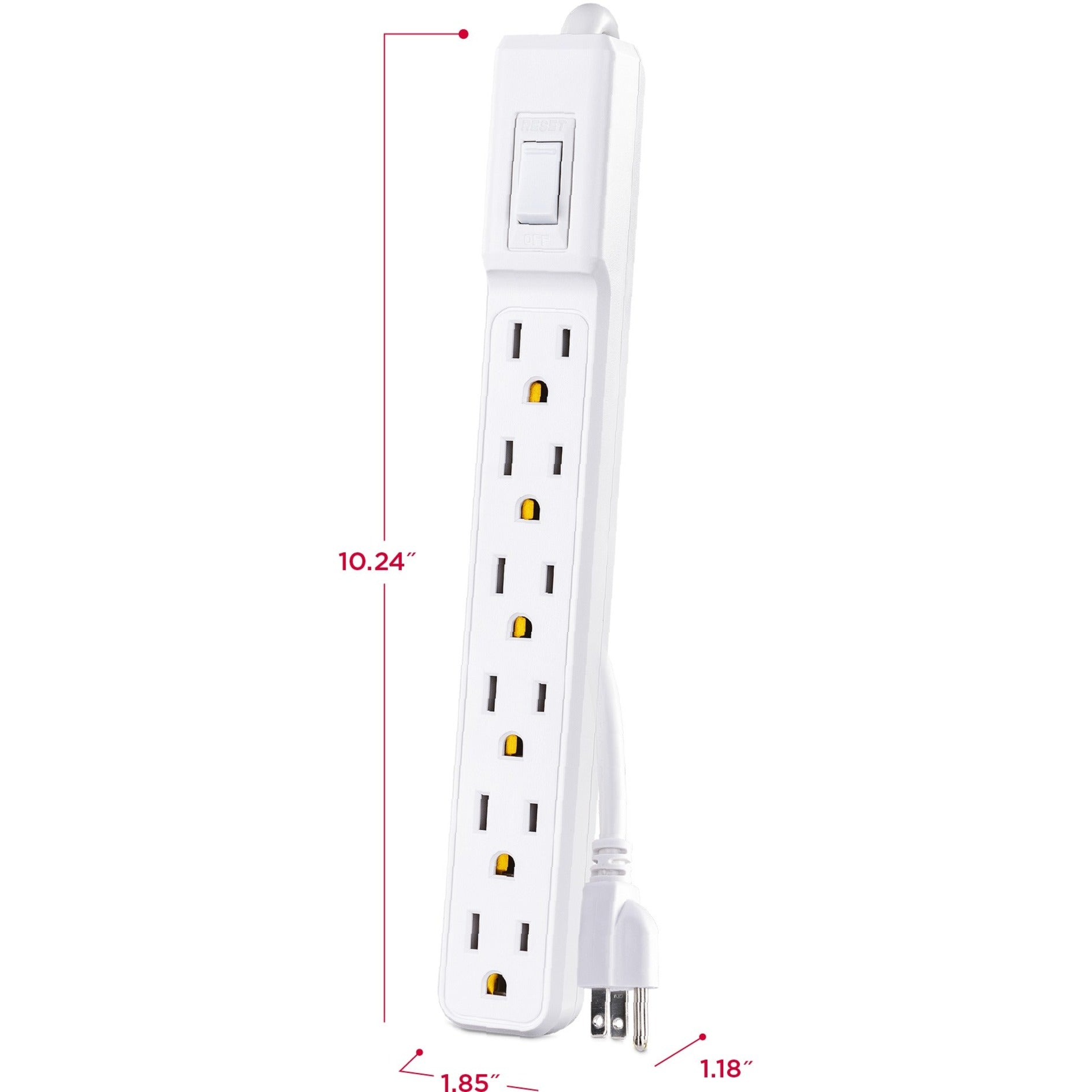 CyberPower MP1044NN Power Strip, 6 Outlets, 2ft Cord, UL Certified