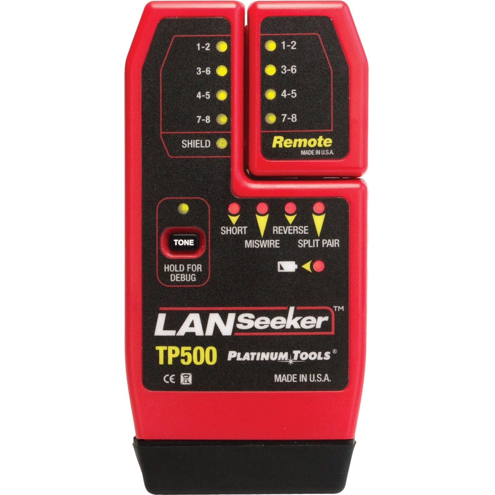 Platinum Tools TP500C LANSeeker Cable Tester, Cable Analyzer for Network Testing