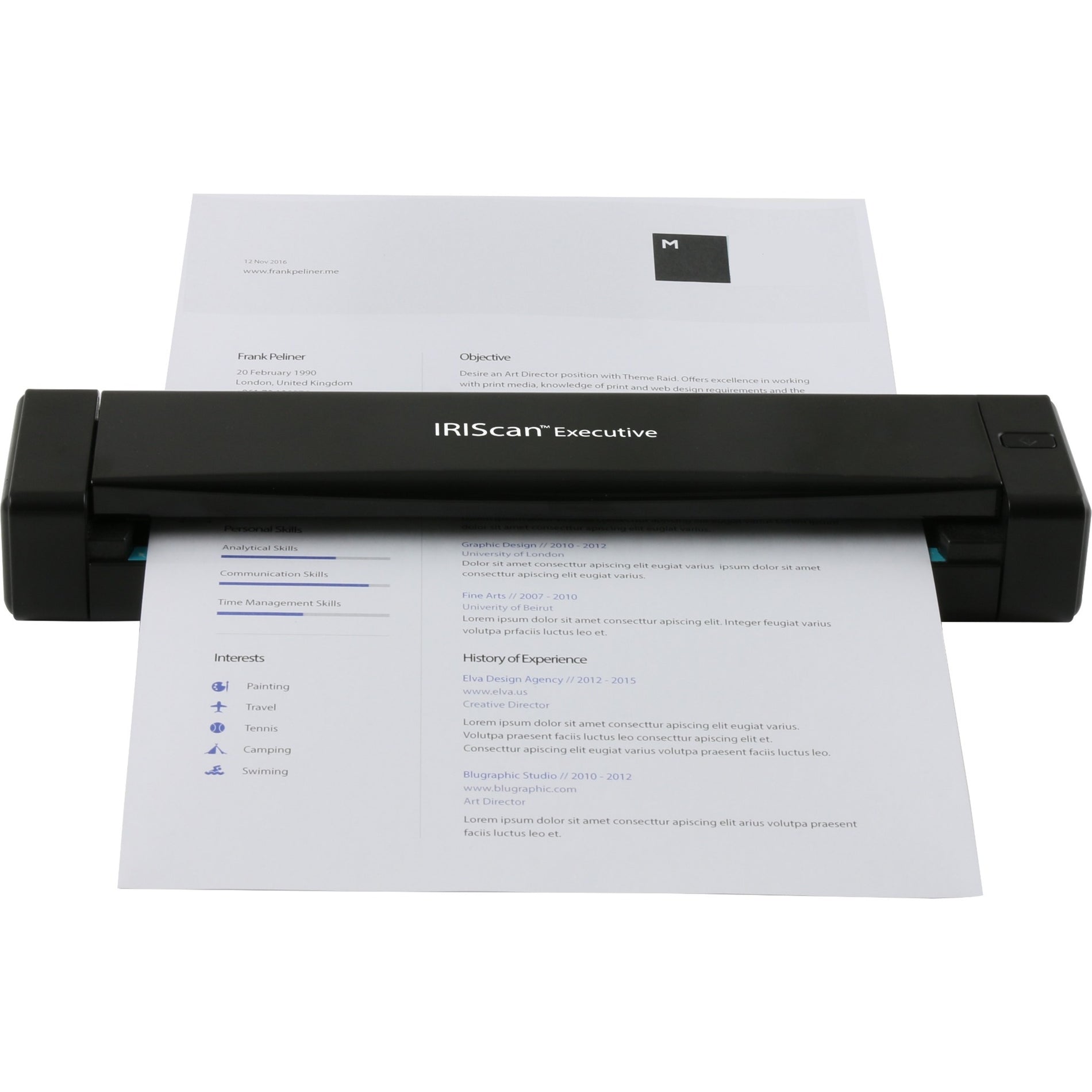 I.R.I.S. 458738 IRISCan Exécutif 4 Scanner Portable Duplex Solution de Numérisation Ultime