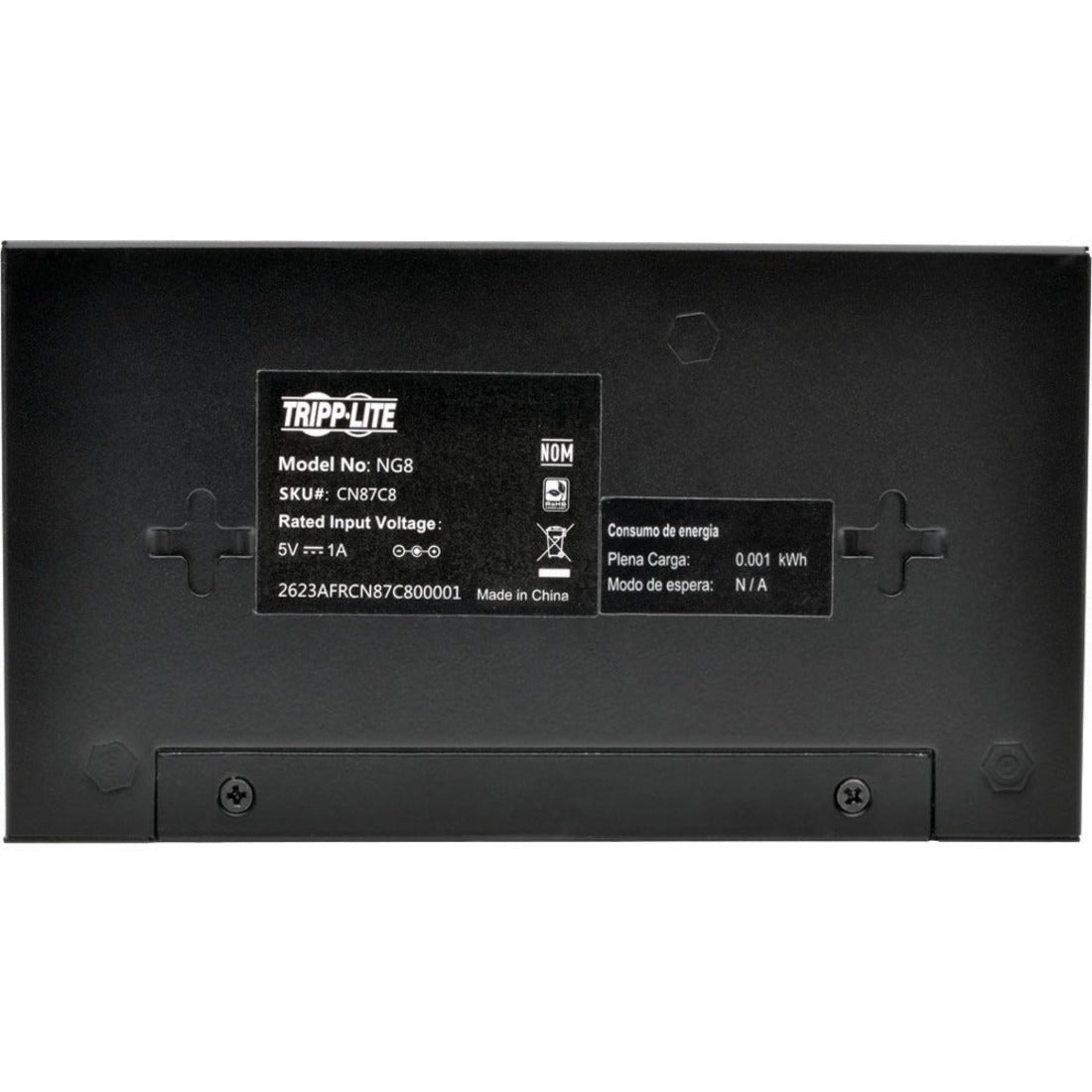 Tripp Lite NG8 8-Port 10/100/1000 Mbps Desktop Gigabit Ethernet Unmanaged Switch Metal Housing トリップ ライト NG8 8ポート 10/100/1000 Mbps デスクトップ ギガビット イーサネット アンマネージ スイッチ、メタル ハウジング