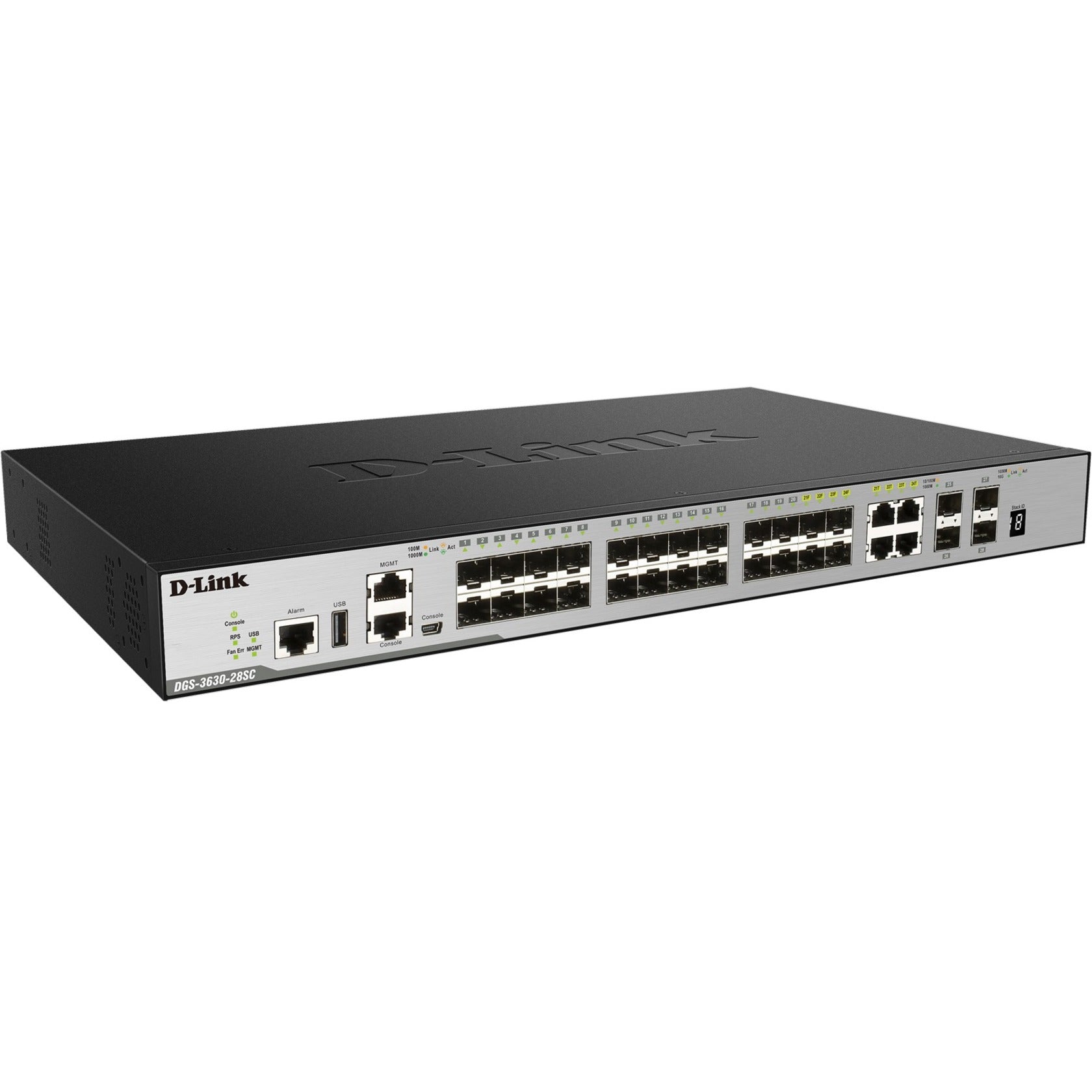 D-Link DGS-3630-28SC/SI 28-Port Layer 3 Stackable Managed Gigabit Switch including 4 10GbE Ports, Lifetime Warranty, China Origin