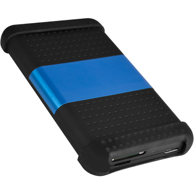 Side view of SIIG external drive enclosure showing ergonomic design and card reader slots