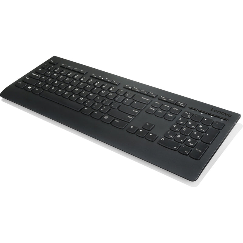 Side view of Lenovo wireless keyboard showing profile and key arrangement