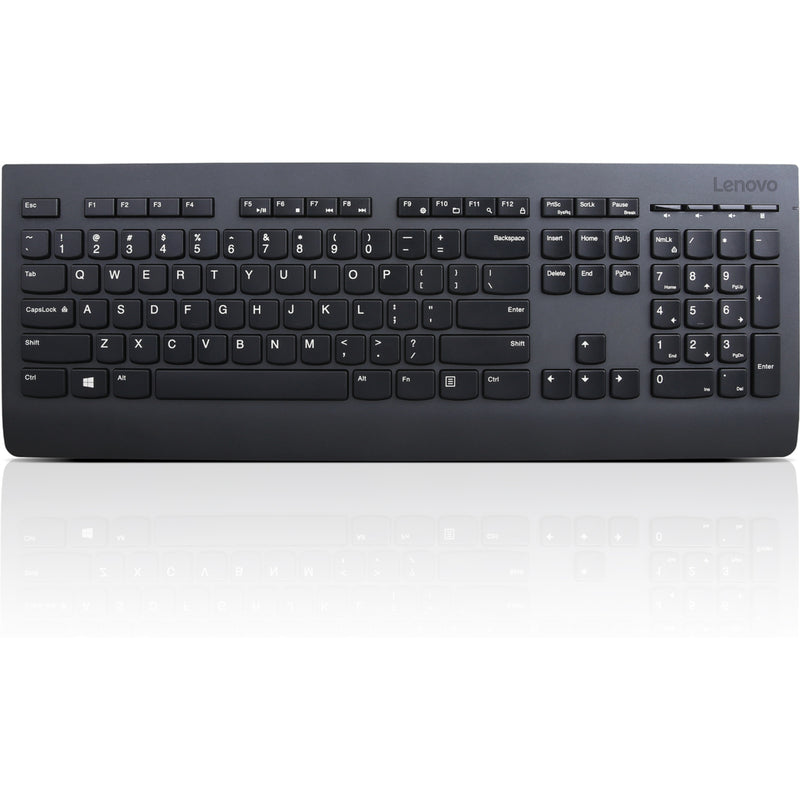 Front view of Lenovo wireless keyboard showing professional design