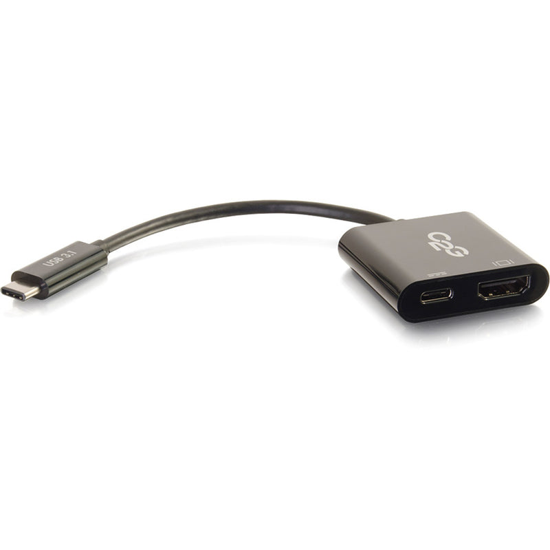 Side view of C2G USB-C to HDMI adapter showing port arrangement and slim profile