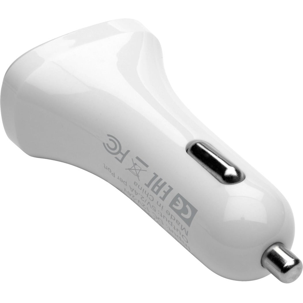 Tripp Lite U280-C02-S2 Dual-Port USB Car Charger for Tablets and Cell Phones, 5V 4.8A (24W)