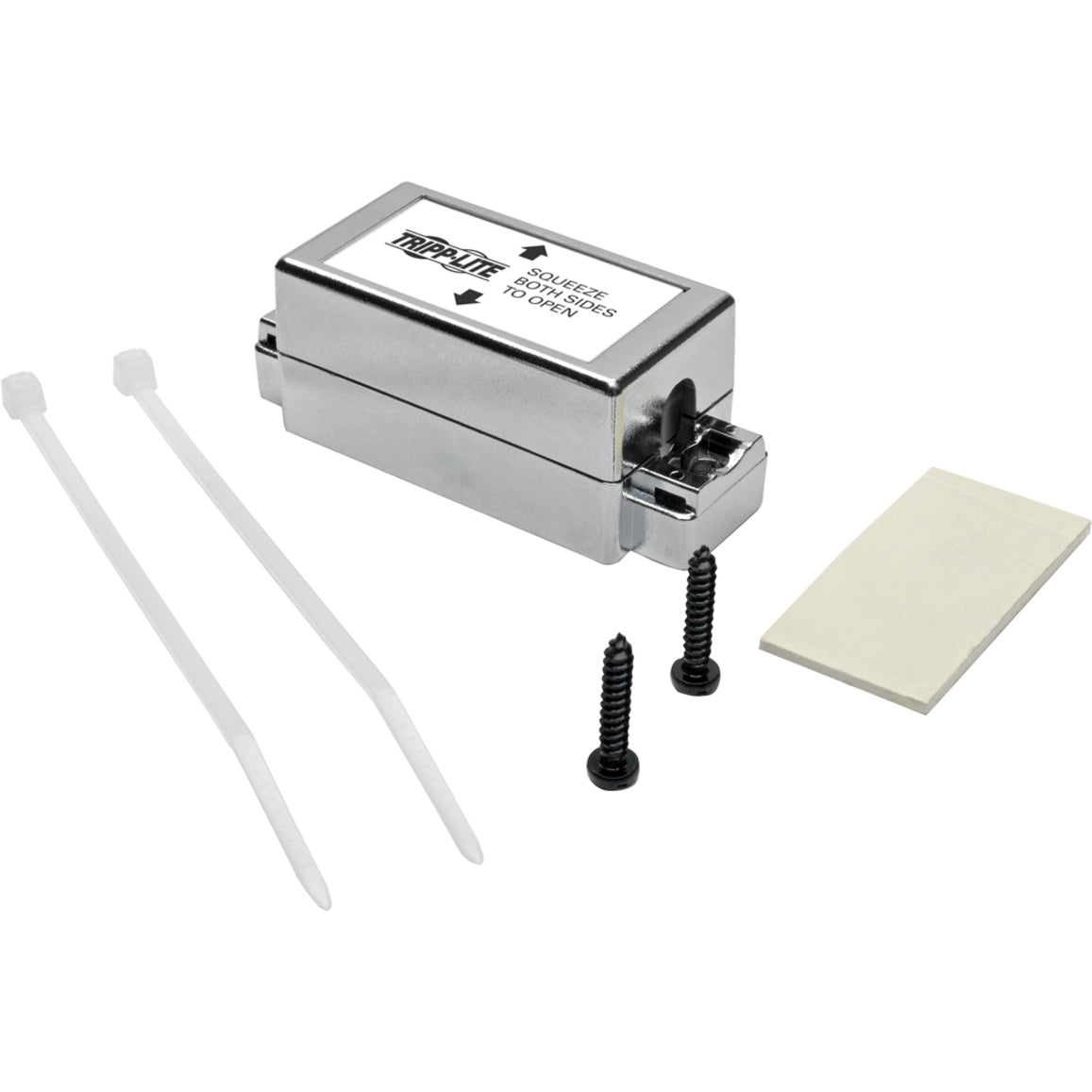 Tripp Lite junction box with included mounting hardware, cable ties, and adhesive tape-alternate-image4