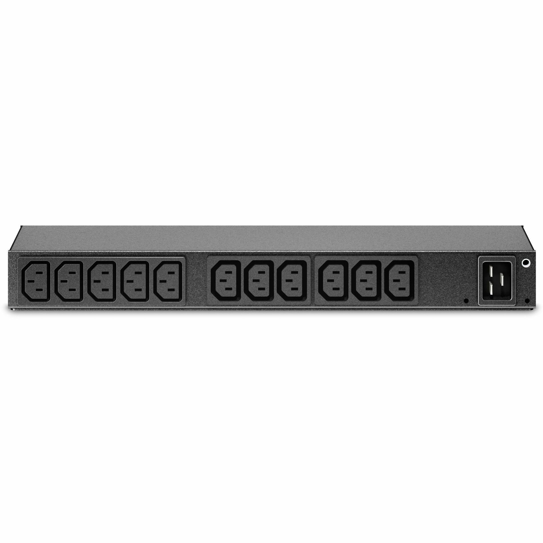 Front view of APC AP6020A Basic Rack PDU showing 13 C13 outlets in horizontal arrangement-alternate-image1