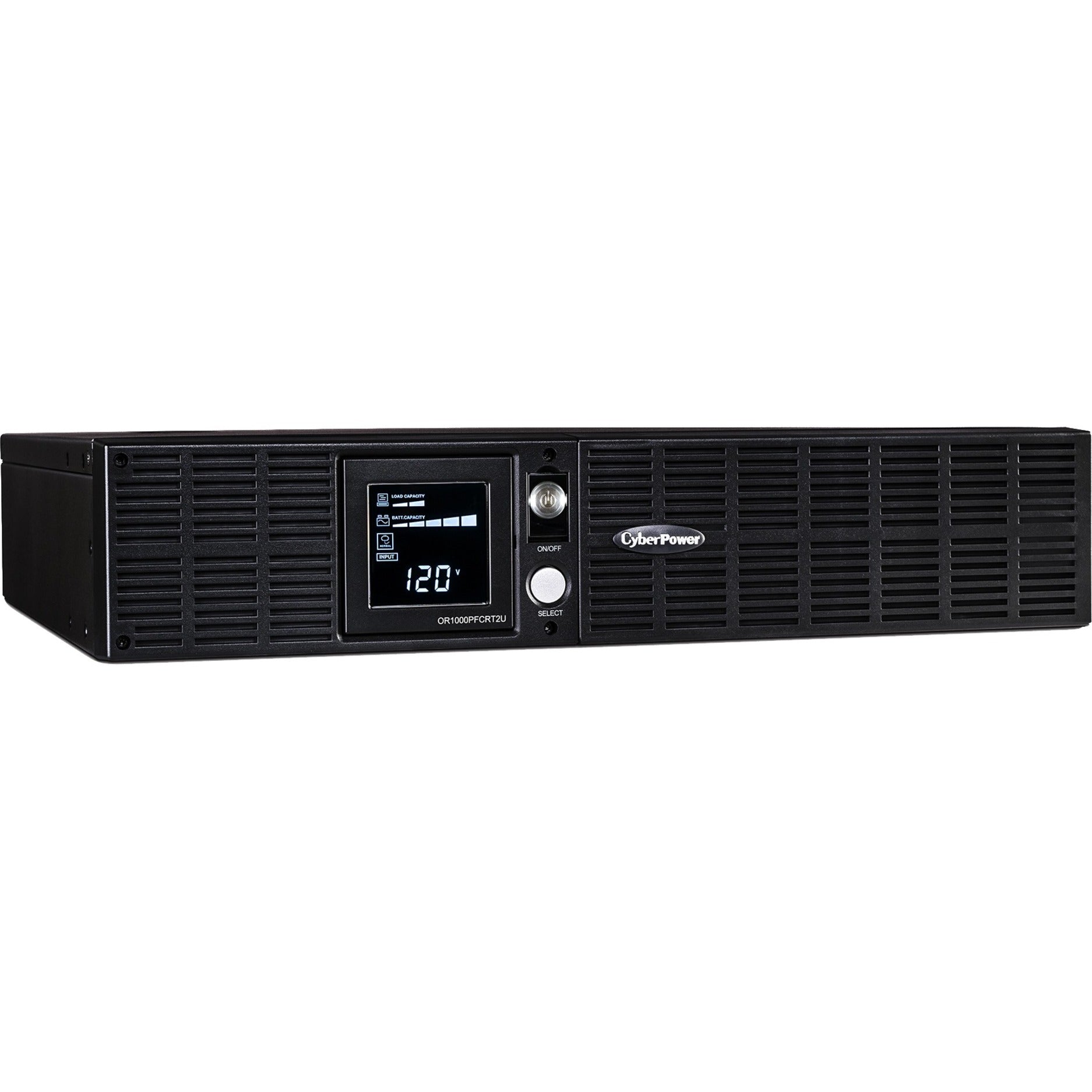 CyberPower OR1000PFCRT2U PFC Sinewave 1000VA Rack-mountable UPS, 3 Year Warranty, Alarm: On Battery, Low Battery, Overload