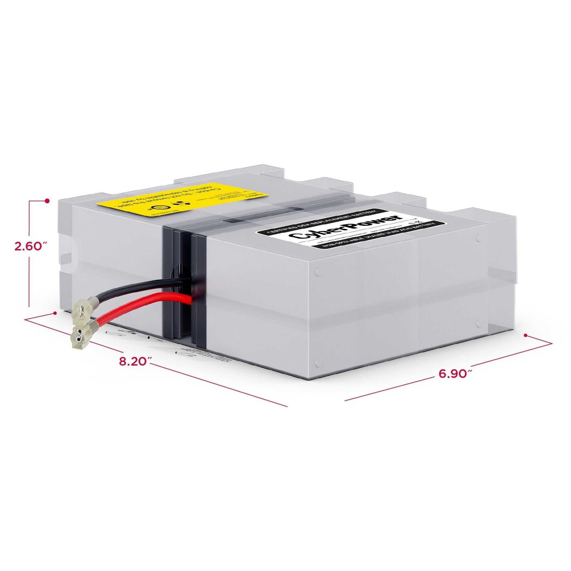 Dimensional specifications of CyberPower RB1290X2C battery kit with measurements-alternate-image3