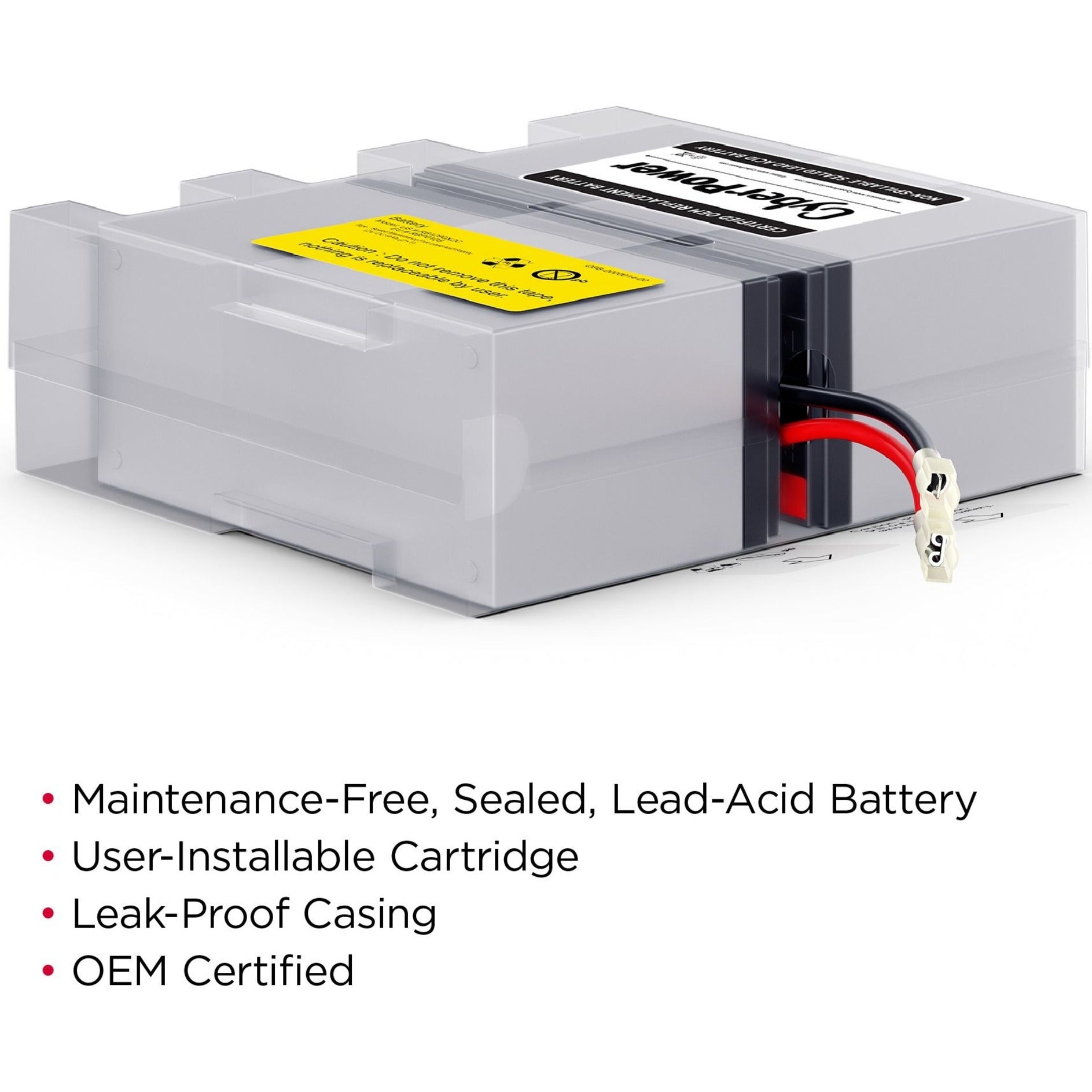 CyberPower battery replacement kit highlighting safety features and installation components-alternate-image2