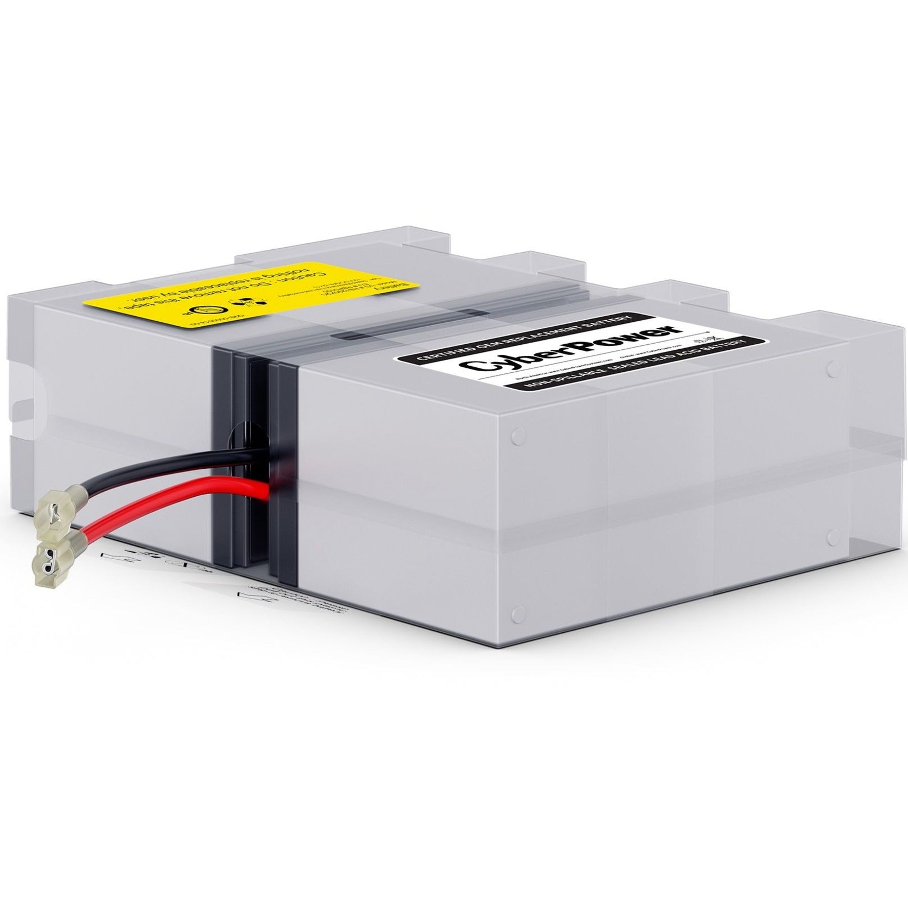 CyberPower RB1290X2C battery replacement kit showing dual battery cartridge with connection cables-alternate-image1