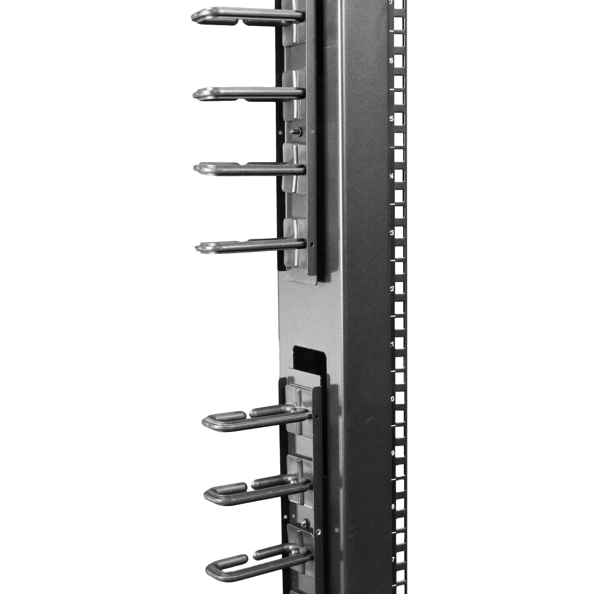 Vertical cable manager installed showing integration with rack mounting points-alternate-image5