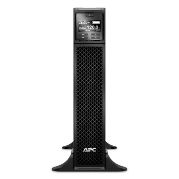 Direct front view of APC Smart-UPS SRT 2200VA tower model showing full height perspective-alternate-image2