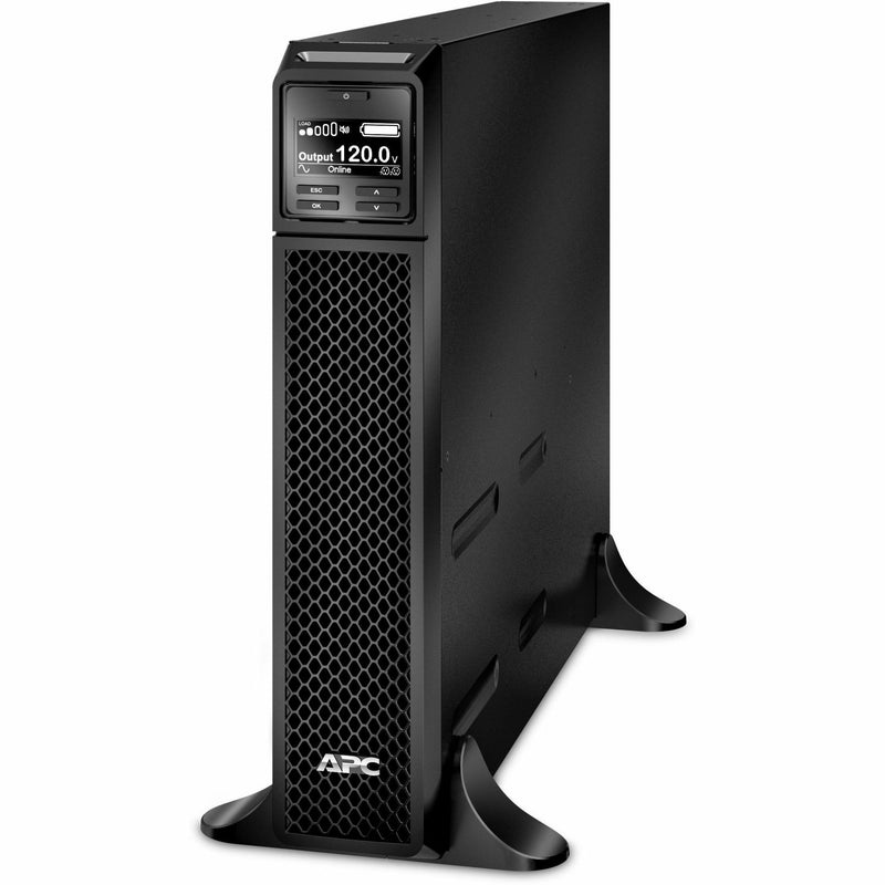 Angled view of APC Smart-UPS SRT 3000VA showing build quality and design features