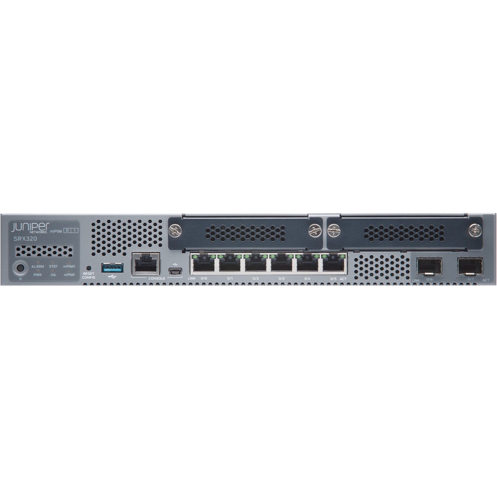 Juniper SRX320-TAA SRX320 Router, Gigabit Ethernet, 6 Ports, 1000Base-T, 1000Base-X, RoHS 2