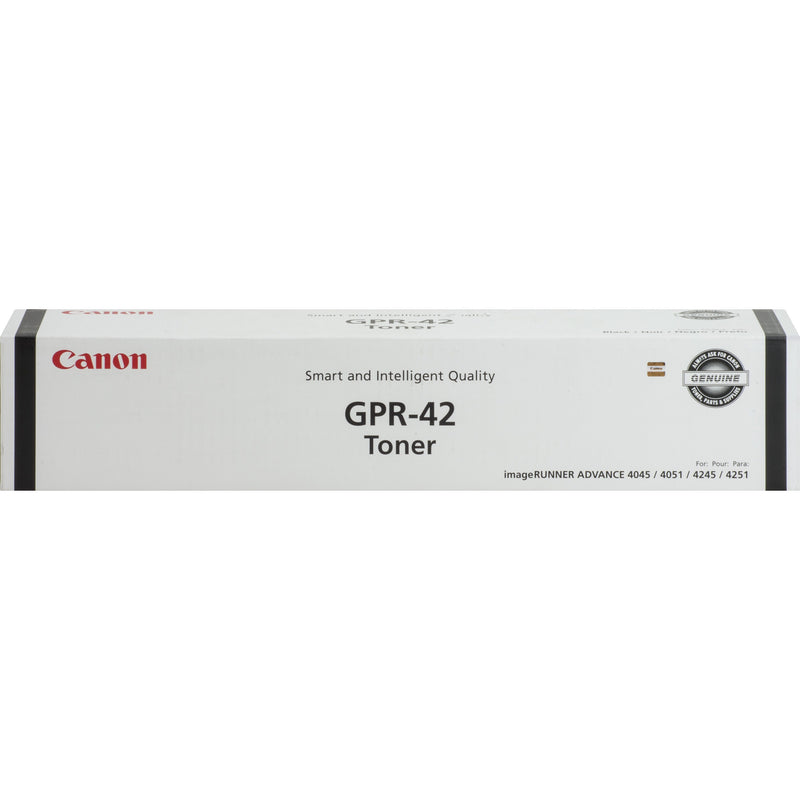 Canon GPR-42 Toner Cartridge packaging showing product name, model compatibility, and genuine Canon certification