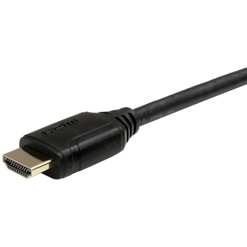 Close-up view of StarTech.com HDMI connector showing gold-plated pins and durable construction