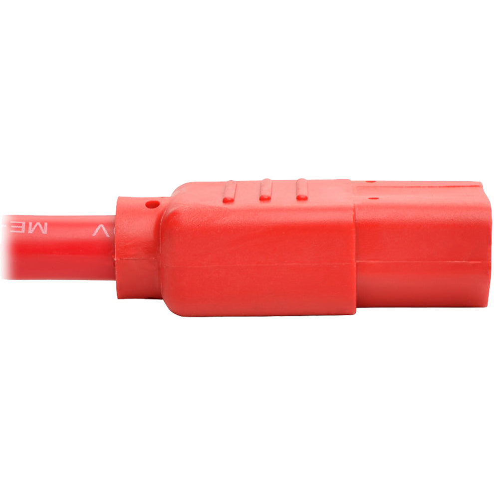 Side profile of red power connector showing grip design and construction-alternate-image4